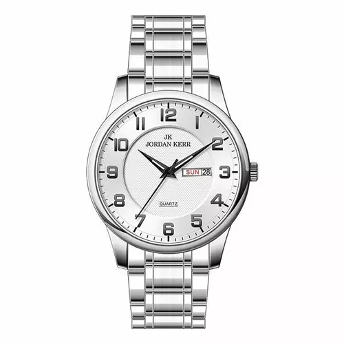 Zegarek JORDAN KERR L1078 IPS Srebrna Tarcza Czarne cyfry 1