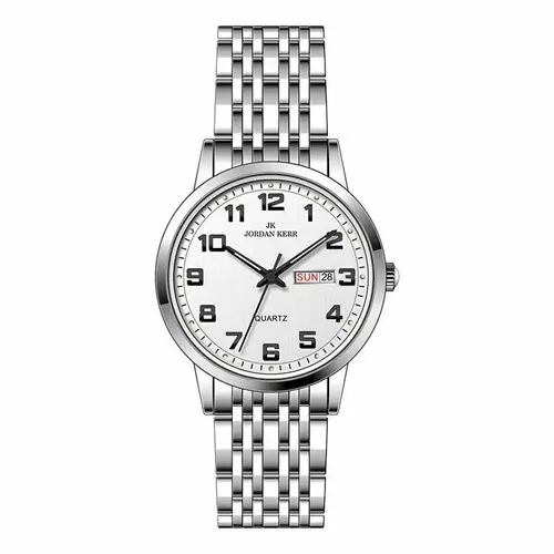 Zegarek JORDAN KERR L1079 IPS Srebrna Tarcza Czarne cyfry 1