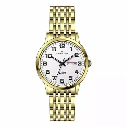 Zegarek JORDAN KERR L1079 IPG Srebrna Tarcza Czarne cyfry 1