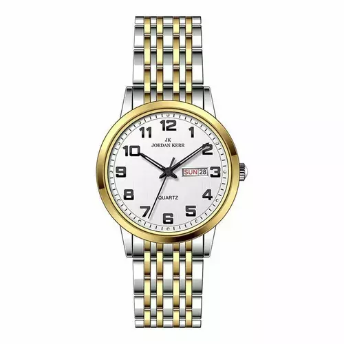 Zegarek JORDAN KERR L1079 IPS/IPG Srebrna Tarcza Czarne cyfry 1