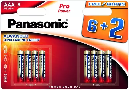 Bateria Panasonic LR3 Pro Power B8 6+2 - cena za 8sztuk 1