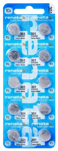 Bateria srebrowa Renata SR43SW / 301 - blister 10 szt. 1