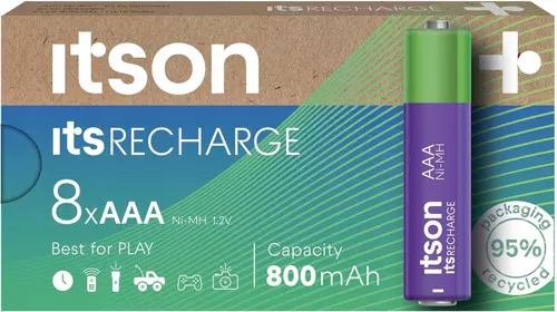 Akumulator ITSON 800 mAh AAA HR 3 - box 8 szt. 1