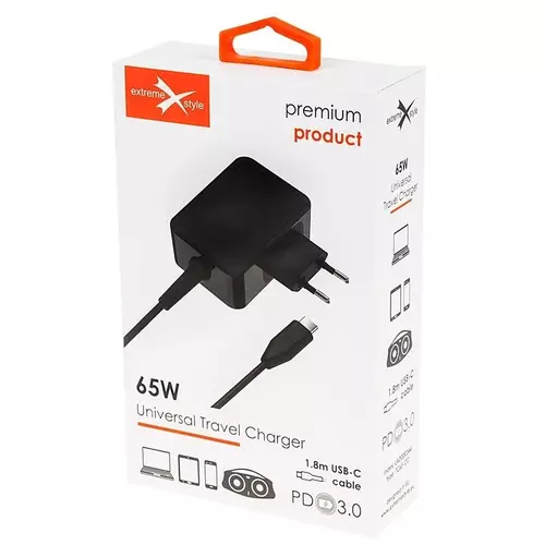 Ładowarka eXtremestyle sieciowa do laptopów USB-C 65W 1