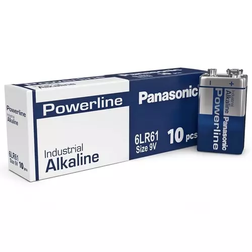 Bateria Panasonic 9V 6LR61 Powerline B10 1