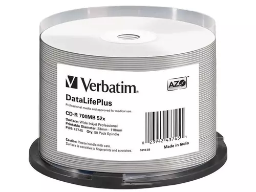 Płyta Verbatim CD-R 700MB 43745 PRINTABLE Cake 1