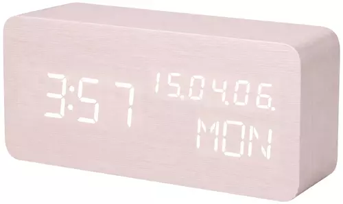 Budzik XONIX GHY-018 biały z białym wyświetlaczem 1