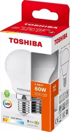 Żarówka Toshiba Eco F.E14 G45 5,9W 806LM 2700K 60W 1