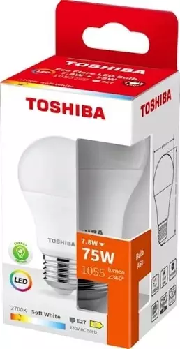 Żarówka Toshiba Eco F.E27 A60 7.8W 1055lm 2700K 75W 1