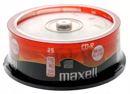 Płyty Maxell 628529 CD-R 80 MU XL2 25PK opakowanie 25 sztuk 1