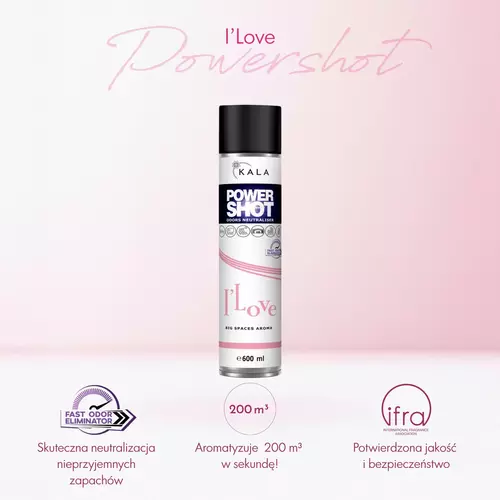 POWER SHOT 600ML SPRAY I LOVE 1