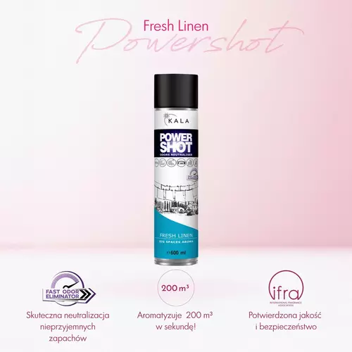 POWER SHOT 600ML SPRAY SWIERZE PRANIE 1