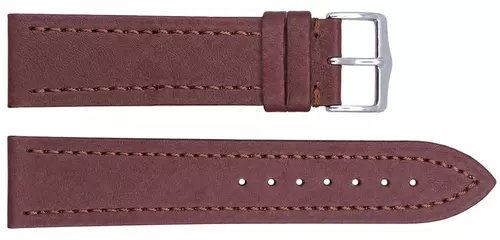 Pasek Chermond R0132 24mm ciemno-brązowy gładki 1