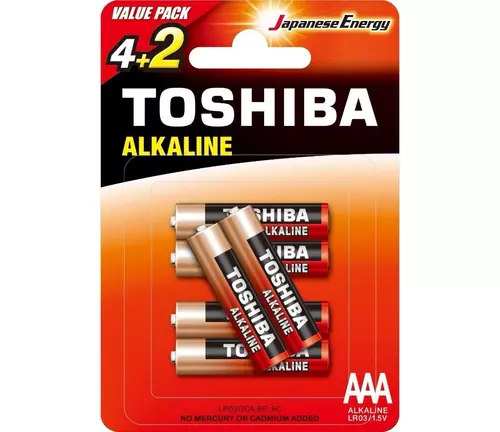 Bateria Toshiba LR3 4+2 red alkaline blister 1