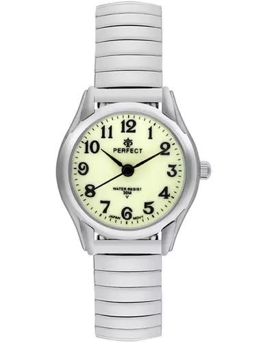 Zegarek PERFECT GUMKA Damska XD075 - 03 SILVER TARCZA BIAŁA 1