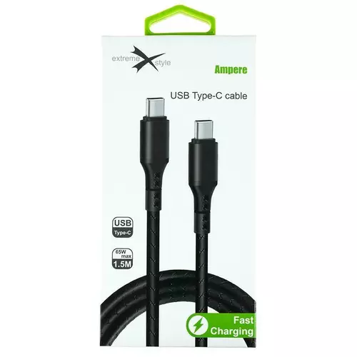 Kabel eXtremestyle Ampere Typ C 1,5m czarny 1