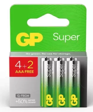 Bateria GP LR3 super alkaline Blitser 6szt 1