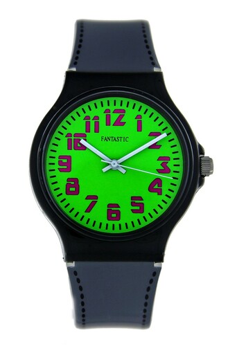 Zegarek Fantastic plastik tarcza zielona,cyfry 65 1