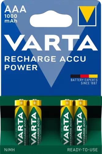 Akumulatorek Varta HR3 1000 mAh Ready2use - blister 4 szt. 1
