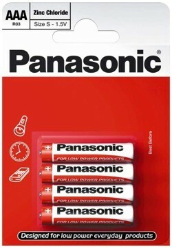 Bateria Panasonic R3 AAA - blister pak. po 4 szt. 1