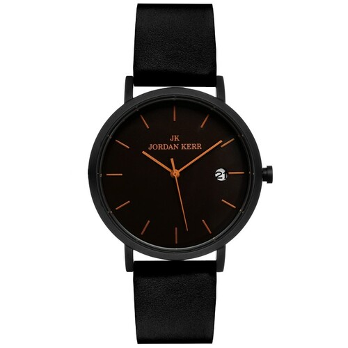 Zegarek Jordan Kerr G3026D IPB CZARNY PASEK INDEX ORANGE 1