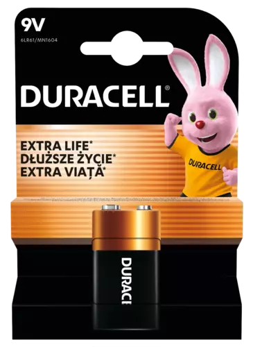 Bateria alkaliczna Duracell 9V 6LR61 - blister 1 szt. nowy skład chemiczny 1