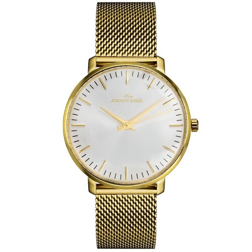 Zegarek Jordan Kerr J6002 STALOWY GOLD TARCZA SILVER 1