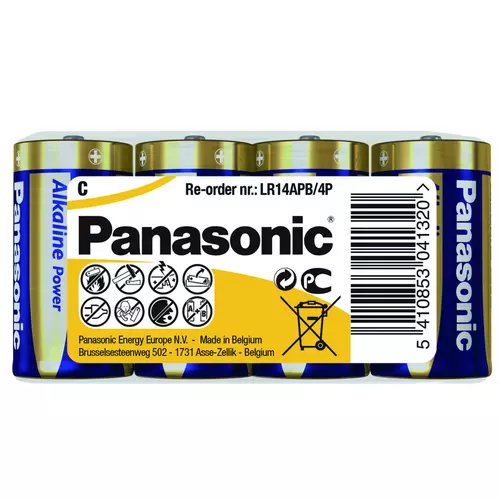 Bateria alkaliczna Panasonic LR14 folia 4szt 1