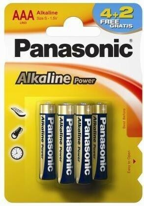Bateria alkaliczna Panasonic LR3 AAA B6 4+2 - blister pak. po 6szt. 1