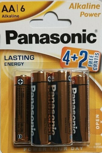 Bateria alkaliczna Panasonic LR6 AA B6 4+2 blister pak. po 6 szt. 1