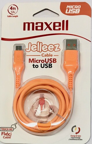 Kabel USB MAXELL Jelleez Micro USB pomarańczowy 1
