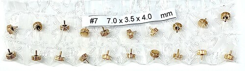 Koronki duże 20 szt GOLD 7.0x3.5x4.0m 1