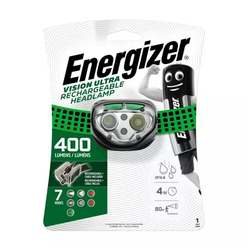 Latarka Energizer czołowa Vision 400 lumenów RECHARABLE 1