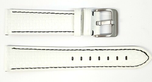 Pasek Chermond A108 BIAŁY NIĆ CZARNA 18 MM 1