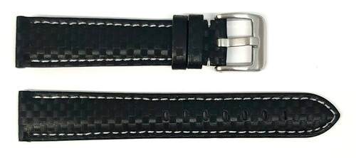 Pasek Chermond A108 CZARNY NIĆ BIAŁA 18 MM 1