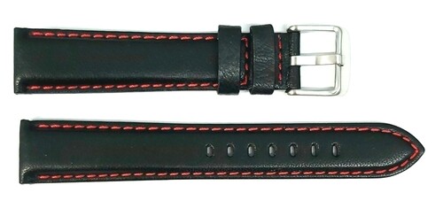 Pasek Chermond A120 CZARNY NIĆ CZERWONA 22MM 1