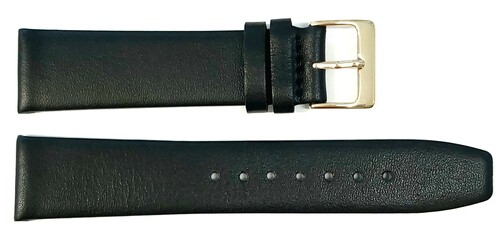 Pasek Chermond A132 CZARNY KLAMRA ZŁOTA 24 MM 1