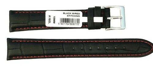 Pasek Chermond A160L CZARNY NIĆ CZERWONA 24MM 1
