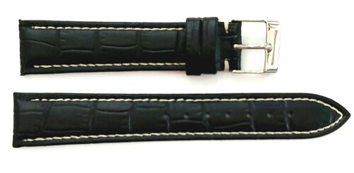 Pasek Chermond A166 CZARNY NIĆ BIAŁA 24MM 1
