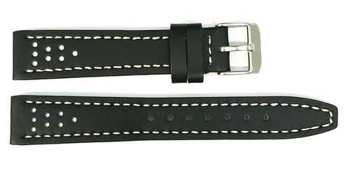Pasek CHERMOND B019 CZARNY NIĆ BIAŁA 18MM 1