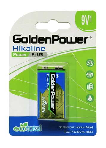 Bateria Golden Power 9V 6LR61 blister B1 POWER PLUS 1