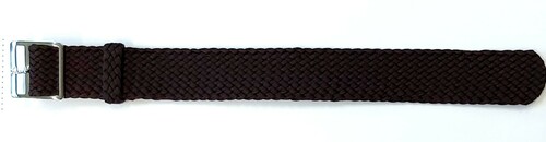 Pasek Perlon gruby splot brązowy 24mm 1