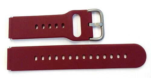 Pasek silikonowy HQ do Smartwatcha Burgund 18mm klamra mix kolor 1