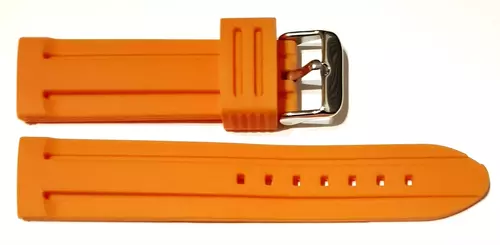 Pasek silikonowy POMARAŃCZOWY 2 22mm 1
