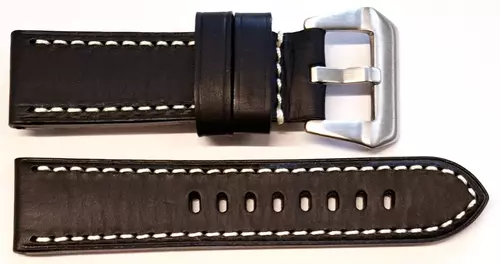 Paski skórzane Chermond B004  24mm CZARNY 1
