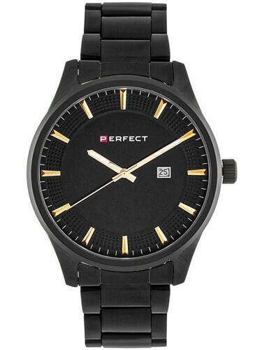 Zegarek PERFECT M105 BLACK-08 INDEX GOLD 1