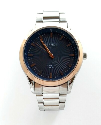 Zegarek PERFECT P201 METAL PNP/ROSE TARCZA CZARNA 1