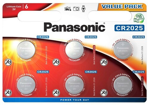 Bateria litowa Panasonic CR2025 3V - Blister 6szt. 1