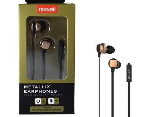 Słuchawki Maxell 303789 Metallix Earphones Space Gold 1