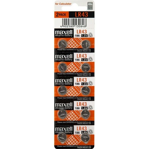 Bateria Maxell LR43 - blister 10szt 1
